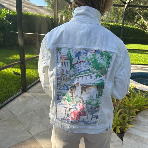 Paris inspired Vintage Denim Jacket - Picture 5 of 6